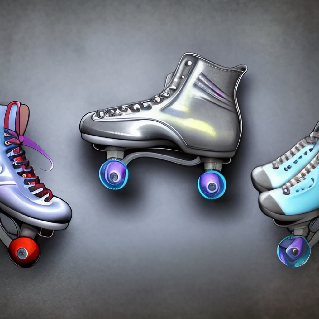 roller skates, cartoon image