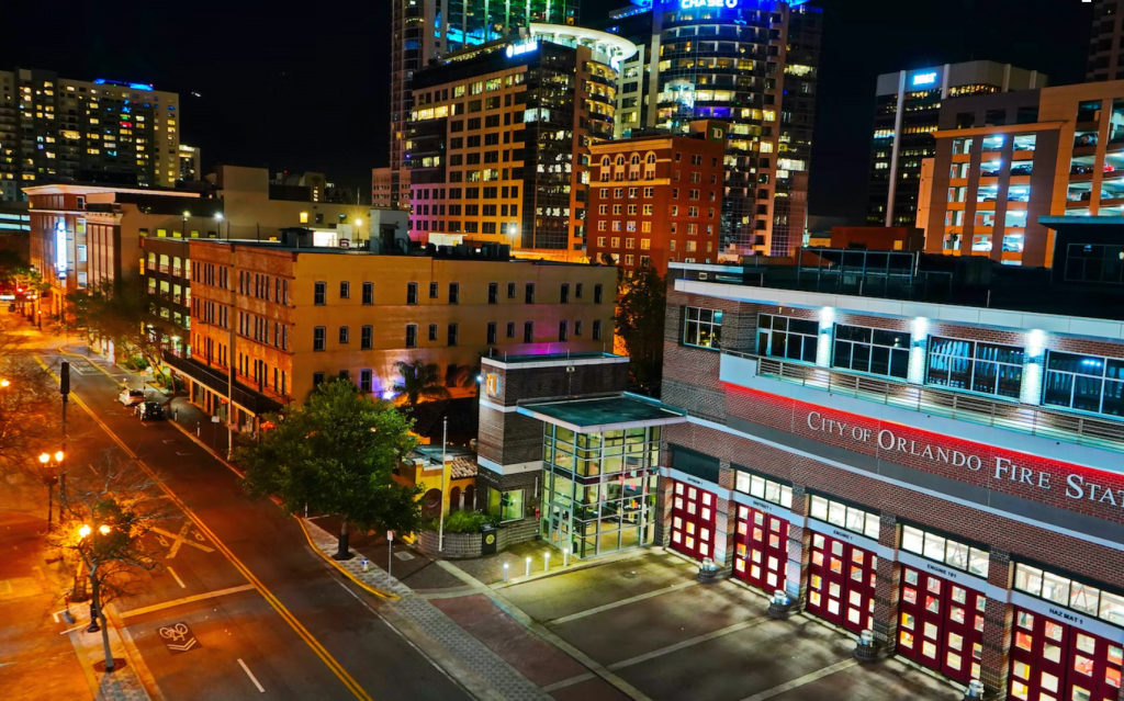 Orlando downtown at night