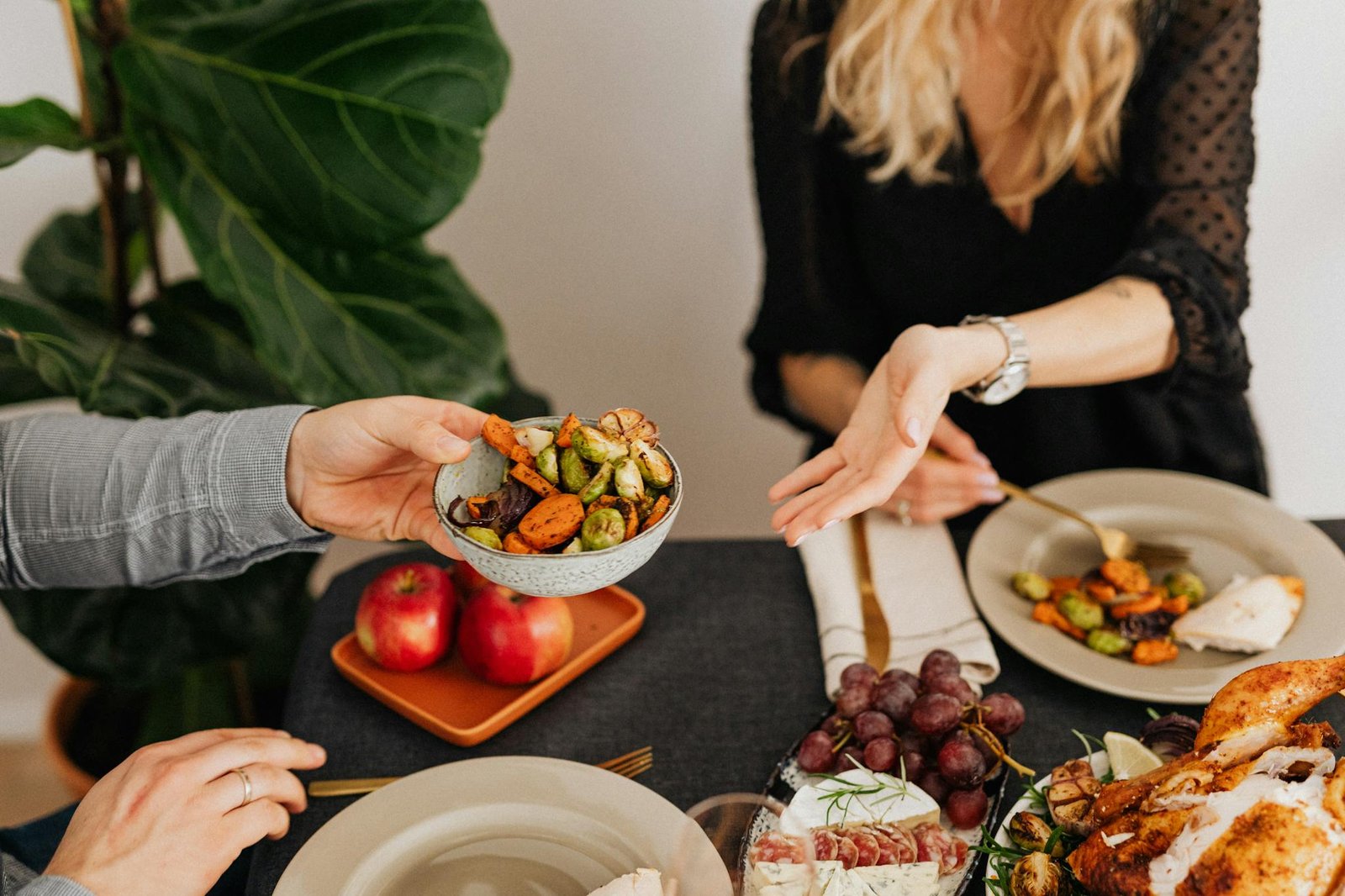 Man and Woman Sharing Meal Together Dream Date Nights