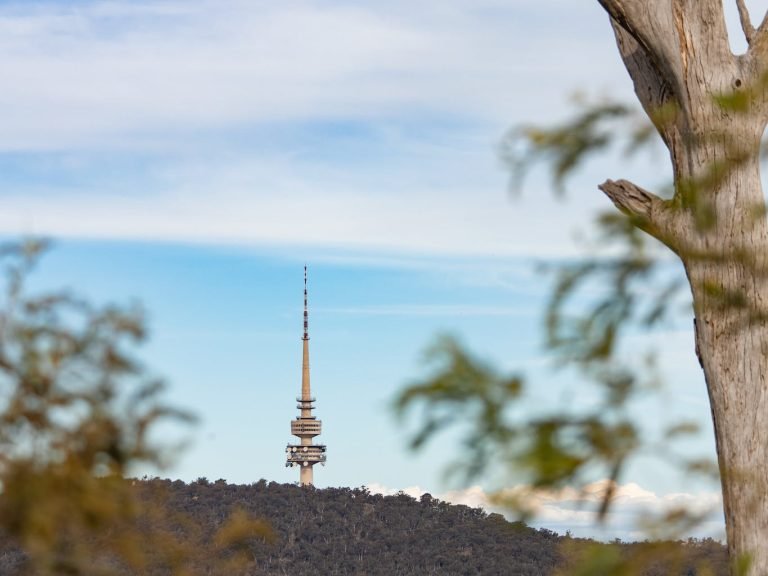 Telstra Tower Under the Blue Sky