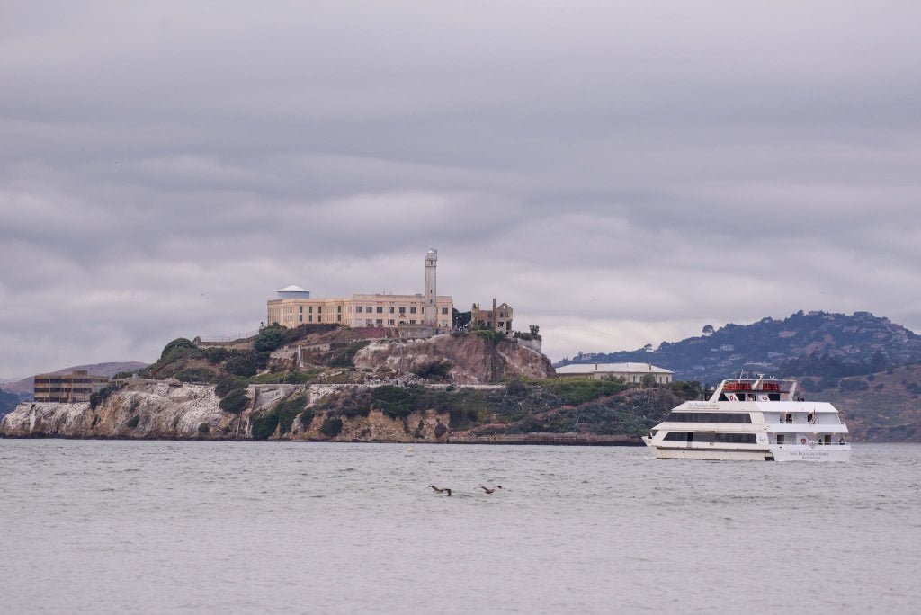 Ferry Sailing to Alcatraz near San Francisco