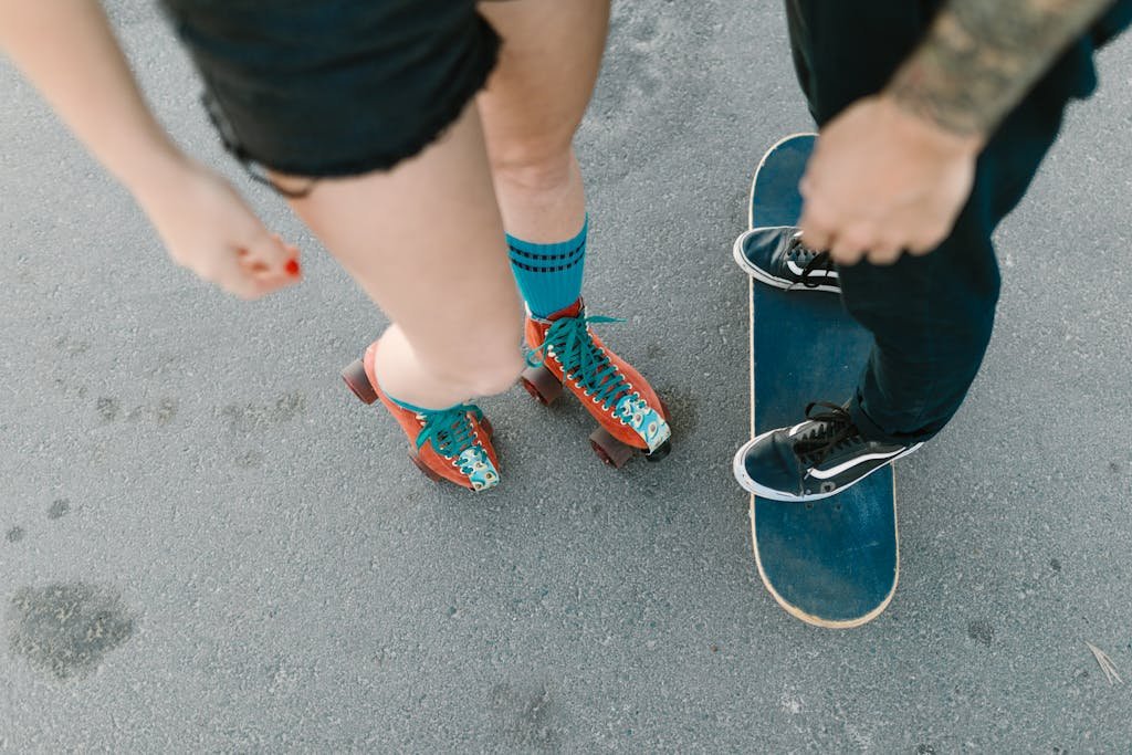 Two People using Skating Device