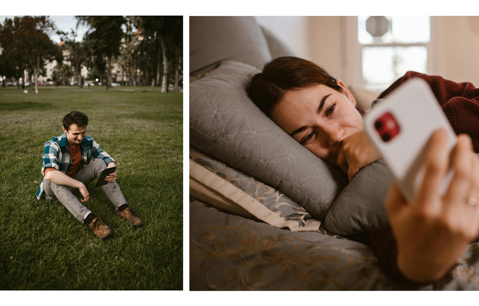 A Couple in a Video Call during a Long Distance Relationship