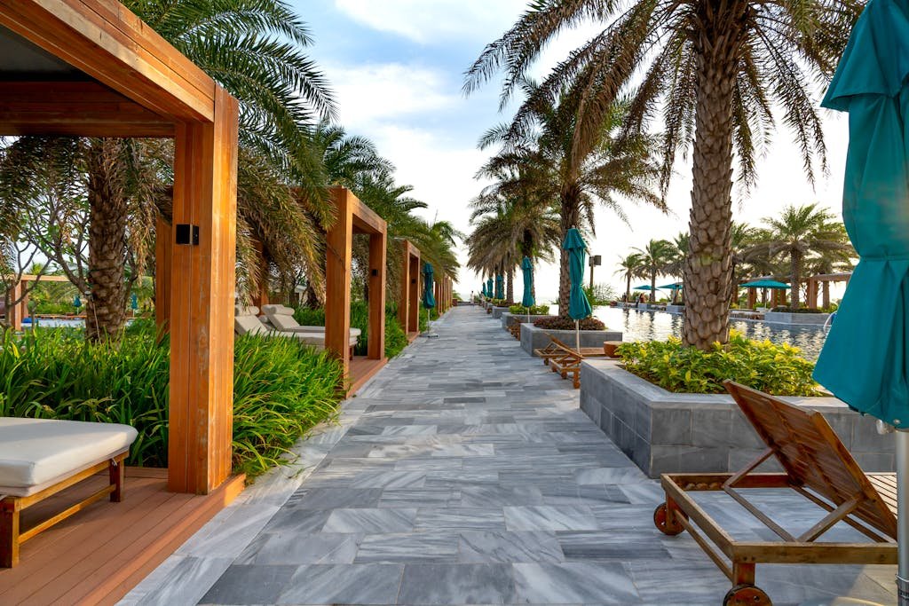 Marble Walkway in a Resort